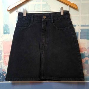 Frank & Oak Good Cotton Skirt - Washed Black